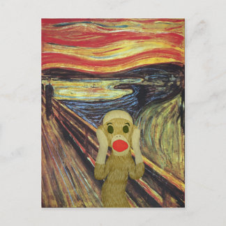 Carte postale Sock Monkey Scream