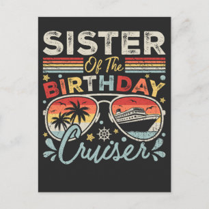 Carte Postale Sœur de la croisière d'anniversaire Vacances