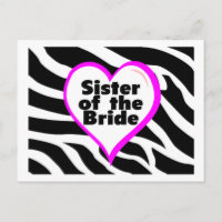 Soeur de la mariée (Heart Zebra Print)