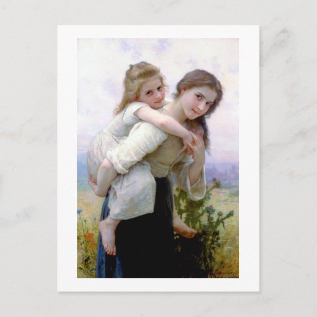 Carte Postale Soeurs, Bouguereau (Devant)