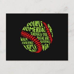 Carte Postale Softball Baseball Accueil Pitcher Catcher Ball Cad