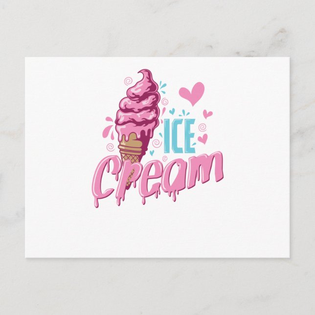 Carte Postale Softeis Eis "Ice Cream" (Devant)