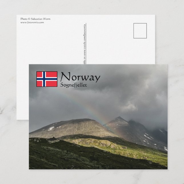Carte Postale Sognefjellet Norvège (Devant / Derrière)