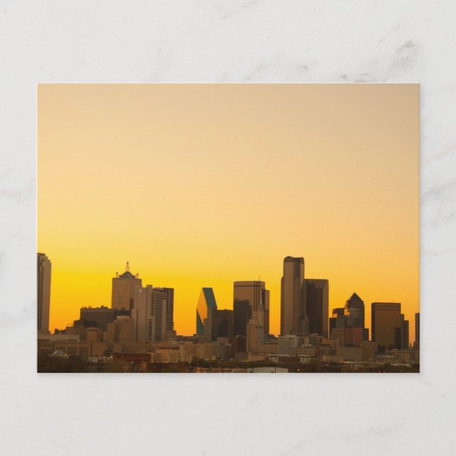 Carte Postale Soirée à Dallas, Texas (Devant)