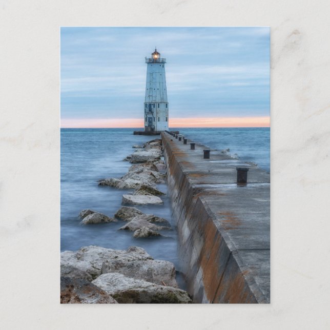 Carte Postale Soirée au phare de Frankfort (Devant)