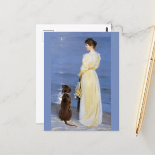 Carte Postale Soirée d'été à Skagen, P.S.Krøyer, Art