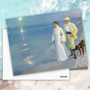 Carte Postale Soirée d'été sur la plage à Skagen, P.S. Kroyer