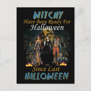 Carte Postale Soirée d'Halloween des Sorcières Effrayantes