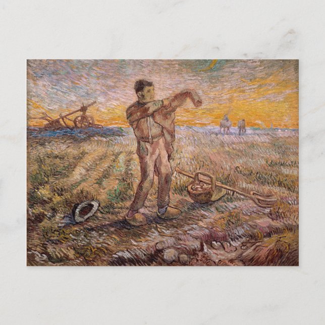 Carte Postale Soirée, Fin de journée, Vincent van Gogh (Devant)
