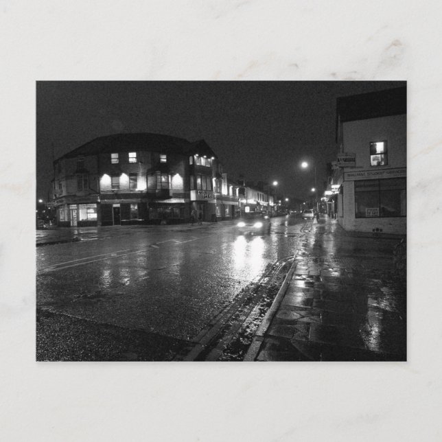 Carte Postale Soirée humide, chemin Salisbury Cardiff (2) (Devant)