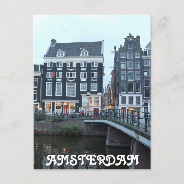 Carte Postale Soirée Singel Amsterdam (Devant)