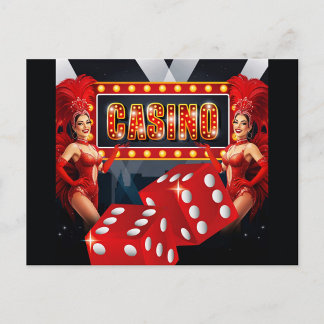 Carte Postale Soirées de Casino Glamour