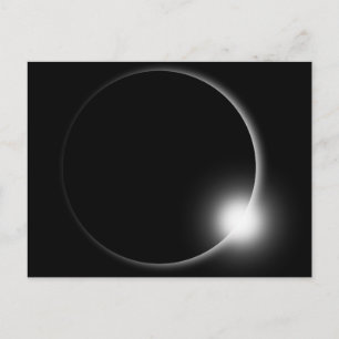 Carte Postale Solaire Lunaire Eclipse Lune Soleil Flare Photogra