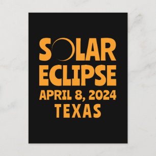 Carte Postale Solar Eclipse 2024 Texas