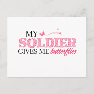Carte Postale Soldat des papillons
