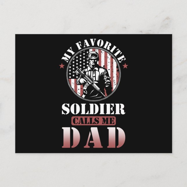 Carte Postale Soldat Papa Cadeau USA (Devant)