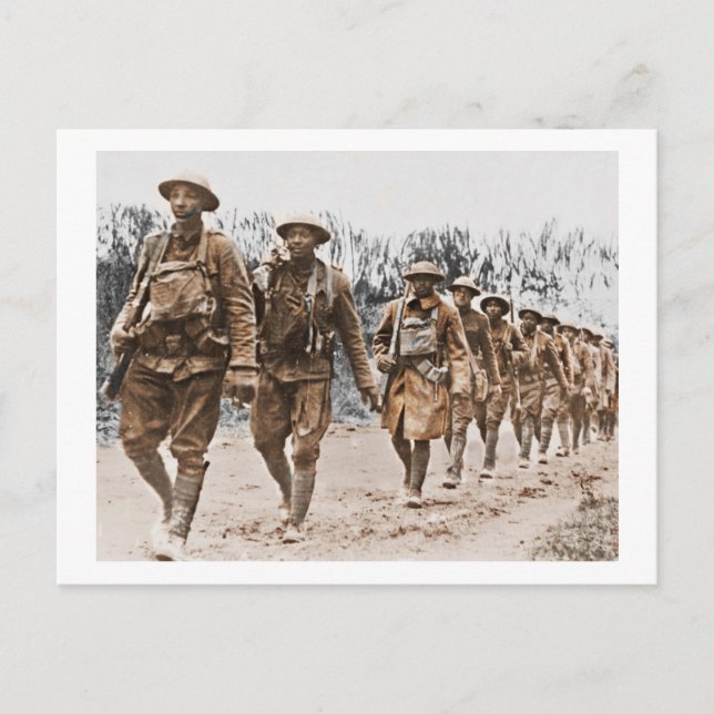 Carte Postale Soldats afro-américains Première Guerre mondiale (Devant)