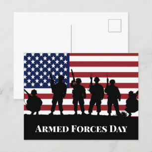 Carte Postale Soldats de la Journée des forces armées américaine