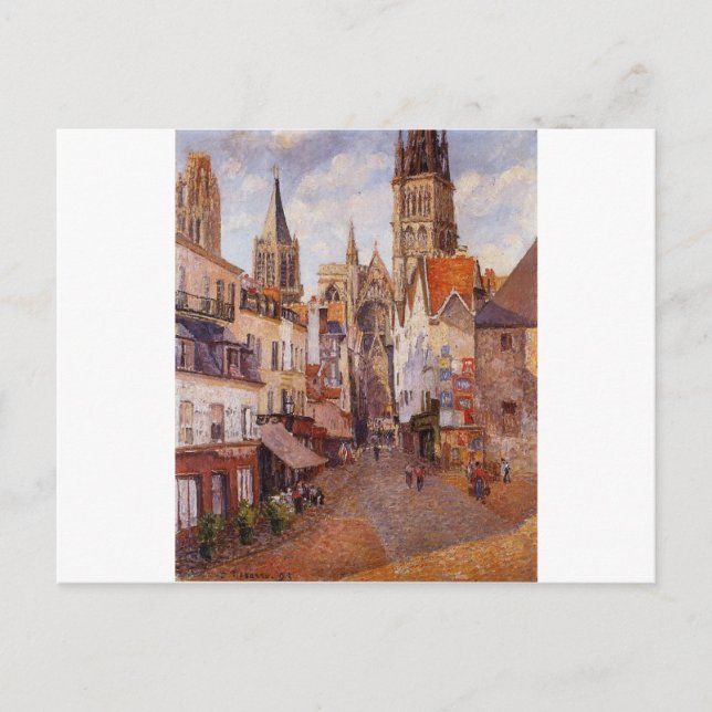Carte Postale Soleil, Après-midi, La Rue de l'Épicerie, Rouen (Devant)