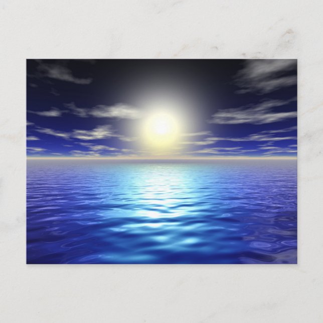 Carte Postale Soleil bleu (Devant)