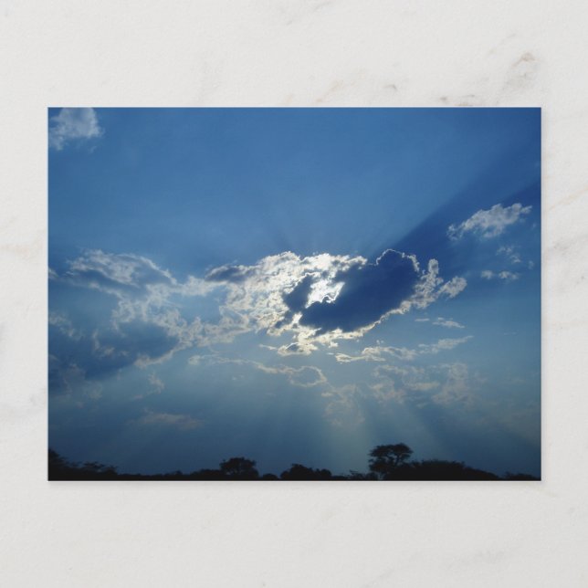 Carte Postale Soleil dans les nuages (Devant)