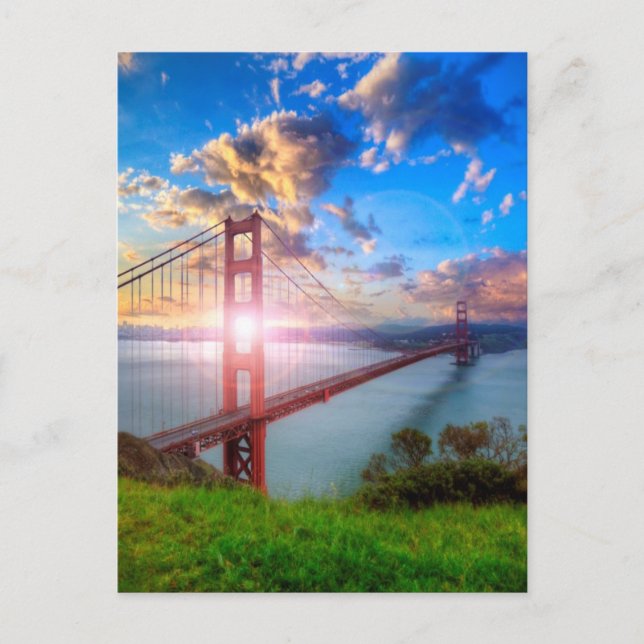 Carte Postale Soleil de Golden Gate (Devant)