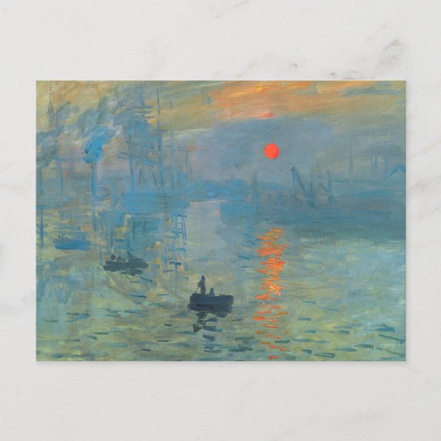 Carte Postale Soleil de l'impression Claude Monet (Devant)