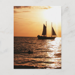 CARTE POSTALE SOLEIL DE VOILE, MONTEGO BAY, JAMAÏQUE