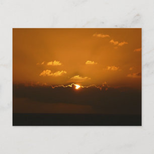 Carte Postale Soleil Derrière les nuages I Orange Sunset Photo