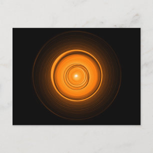 Carte Postale Soleil en céramique orange