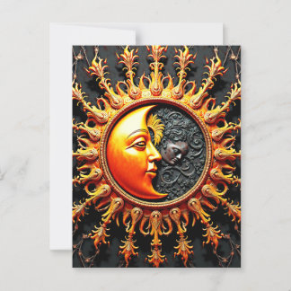 Carte Postale Soleil et Lune
