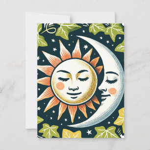 Carte Postale Soleil et Lune Ivy
