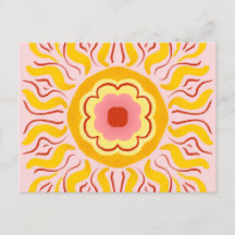 Soleil fleuri - jaune & rose pastel