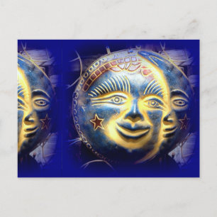 carte postale soleil lune et étoiles