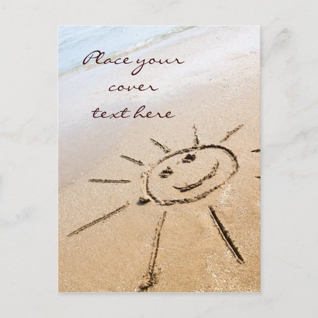 Carte Postale Soleil Sur La Plage (Devant)