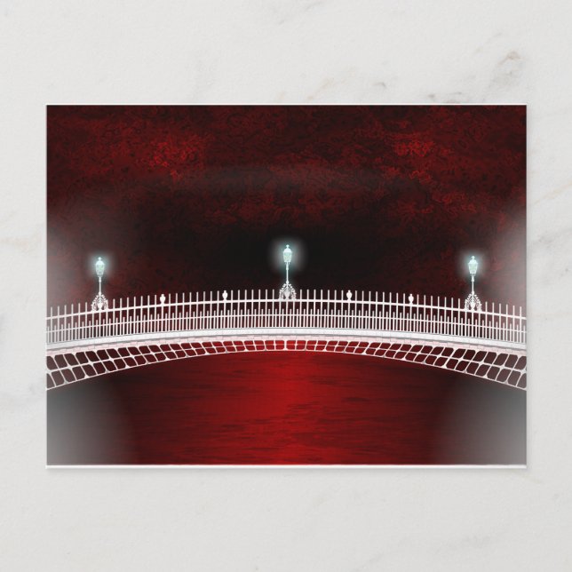 CARTE POSTALE SOLEIL SUR LE PONT HAPENNY (Devant)