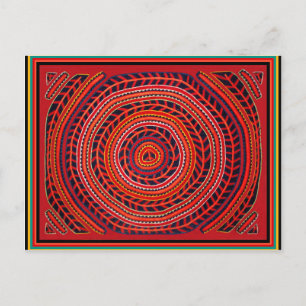 Carte Postale Soleil universel de la tribu Kuna