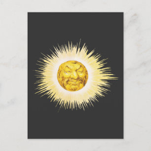 Carte Postale Soleil visage heureux