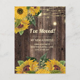 Carte Postale Soleils Tournesols Lumineuses Rustiques Changement