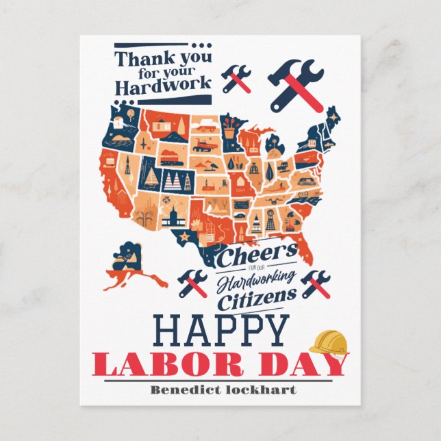 Carte Postale Solidarité Travailleur Unité Fête du Travail avec  (Devant)