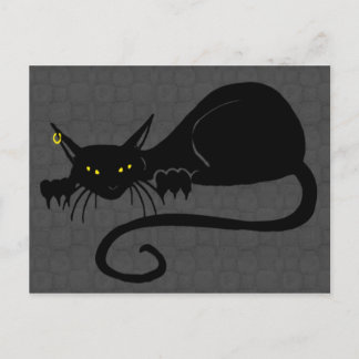 Carte postale solo de chat d'attaque