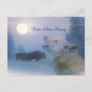 Carte postale Solstice d'hiver Wolf & Blessures Bu