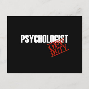 CARTE POSTALE SOMBRE PSYCHOLOGISTE HORS SERVICE