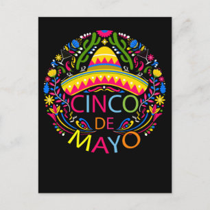Carte Postale Sombrero Mexican Fiesta Happy Cinco De Mayo Party