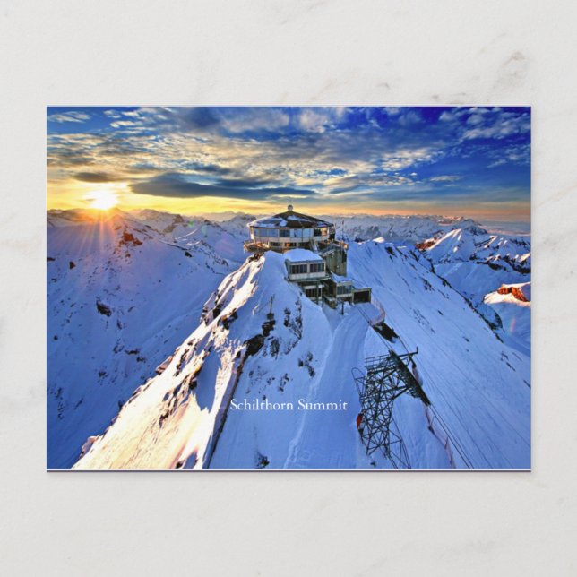 Carte Postale Sommet de Schilthorn (étiqueté) (Devant)