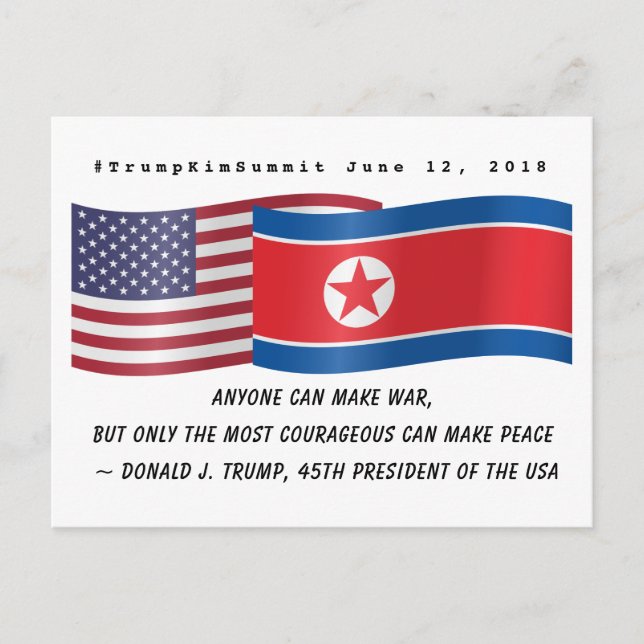 Carte Postale Sommet des citations pour la paix de Donald Trump  (Devant)