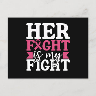 Carte Postale Son combat ma famille de combat jumelage cancer du