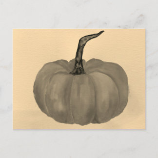 Carte Postale Son heure Citrouille