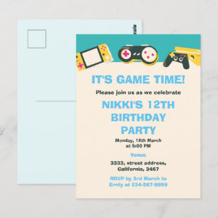 Carte Postale Son Temps De Jeu Enfants Jeu Personnalisé Jeu Anni