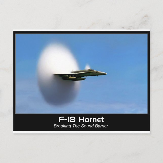 Carte Postale Sonic Boom F-18 Hornet (Devant)